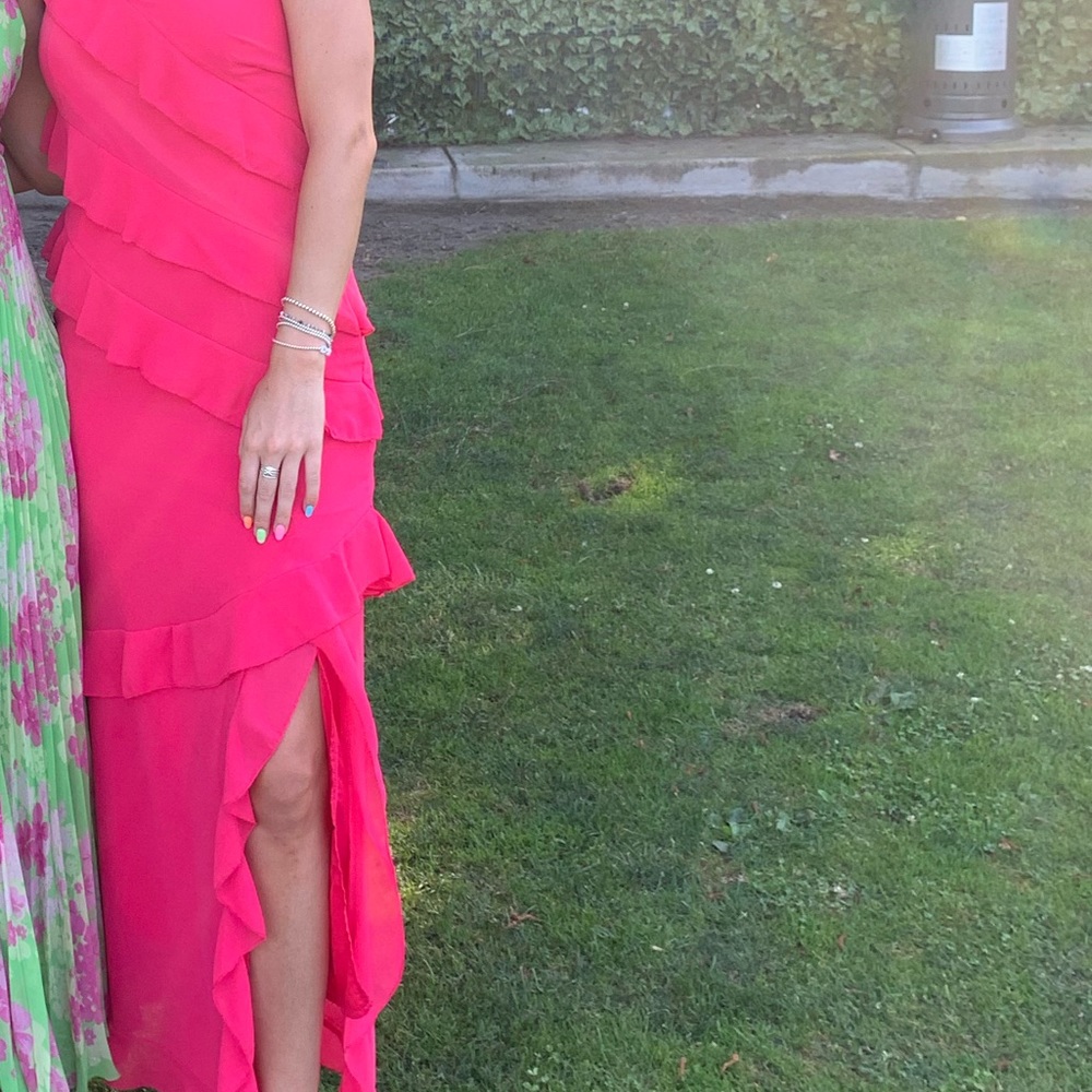 beautiful pink long dress